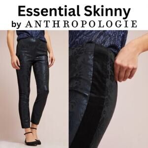 The Essential Skinny by ANTHROPOLOGIE women's pants size 8P - Petit black & blue